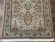 Wonderful Persian Tabriz Rug 3x5, Tree of Life, Animal Pictorials, Birds, Wool & Silk Highlights, Fine 330 KPSI