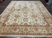 Pakistani Peshawar Rug 8x10, Pak Persian Traditional Oriental Carpet, Handmade, Wool, Allover Pattern