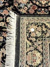 Sino Persian Rug 4x6, Very Fine 260 KPSI, Floral Medallion, Hand Knotted Wool Carpet