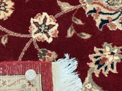 Maroon Persian Area Rug 8x10, Floral Allover, Pak Persian, Wool and Silk Highlights, Traditional Oriental Carpet