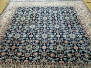 6' X 6' Gorgeous Handmade India Floral Oriental Wool Rug Square Blue Carpet Wow