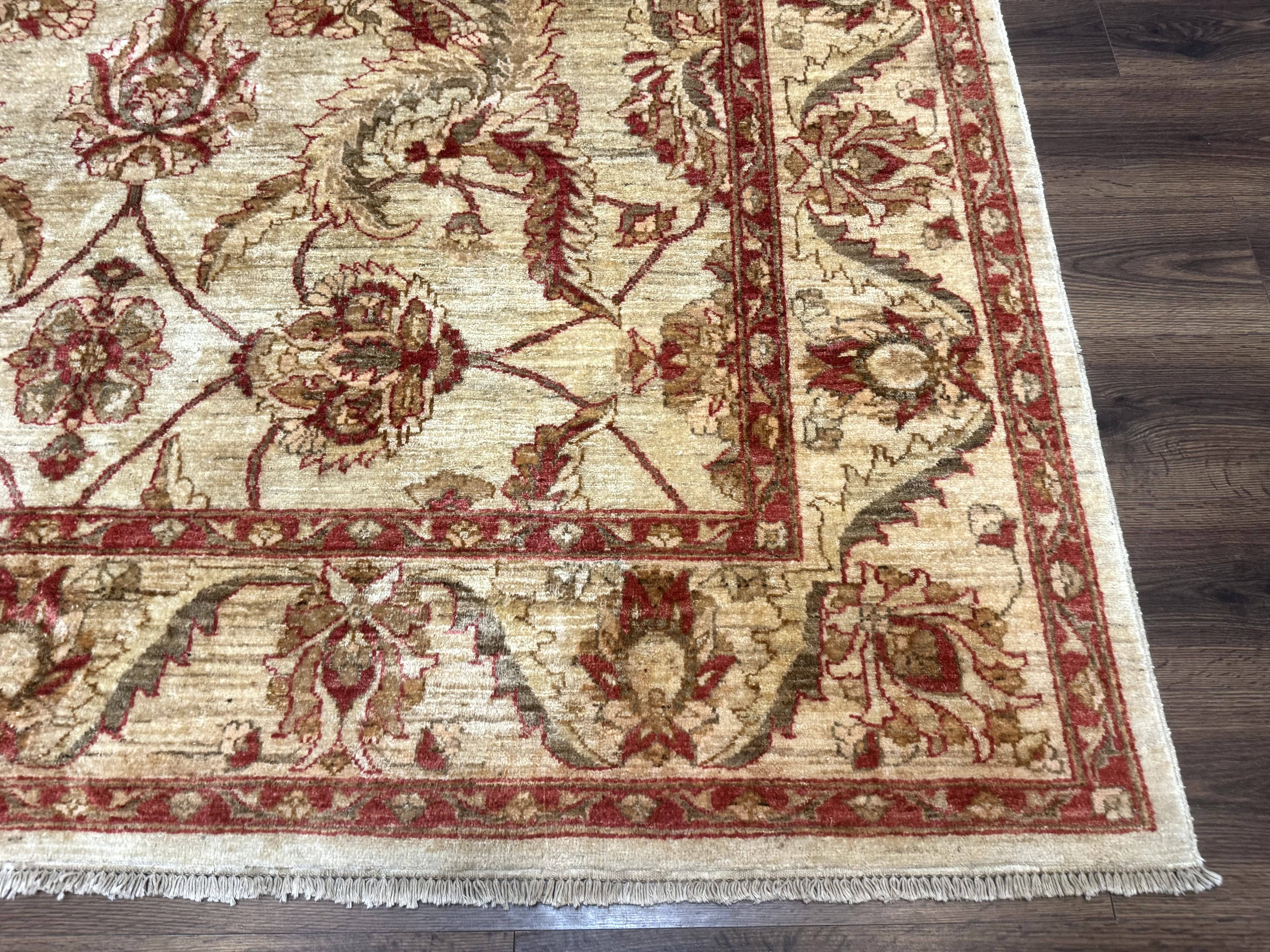 Indian Mahal Rug 7x9, Traditional Wool Carpet