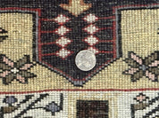 Persian Tribal Runner Rug 2.4 x 9.4, Geometric Medallions, Sarab Runner