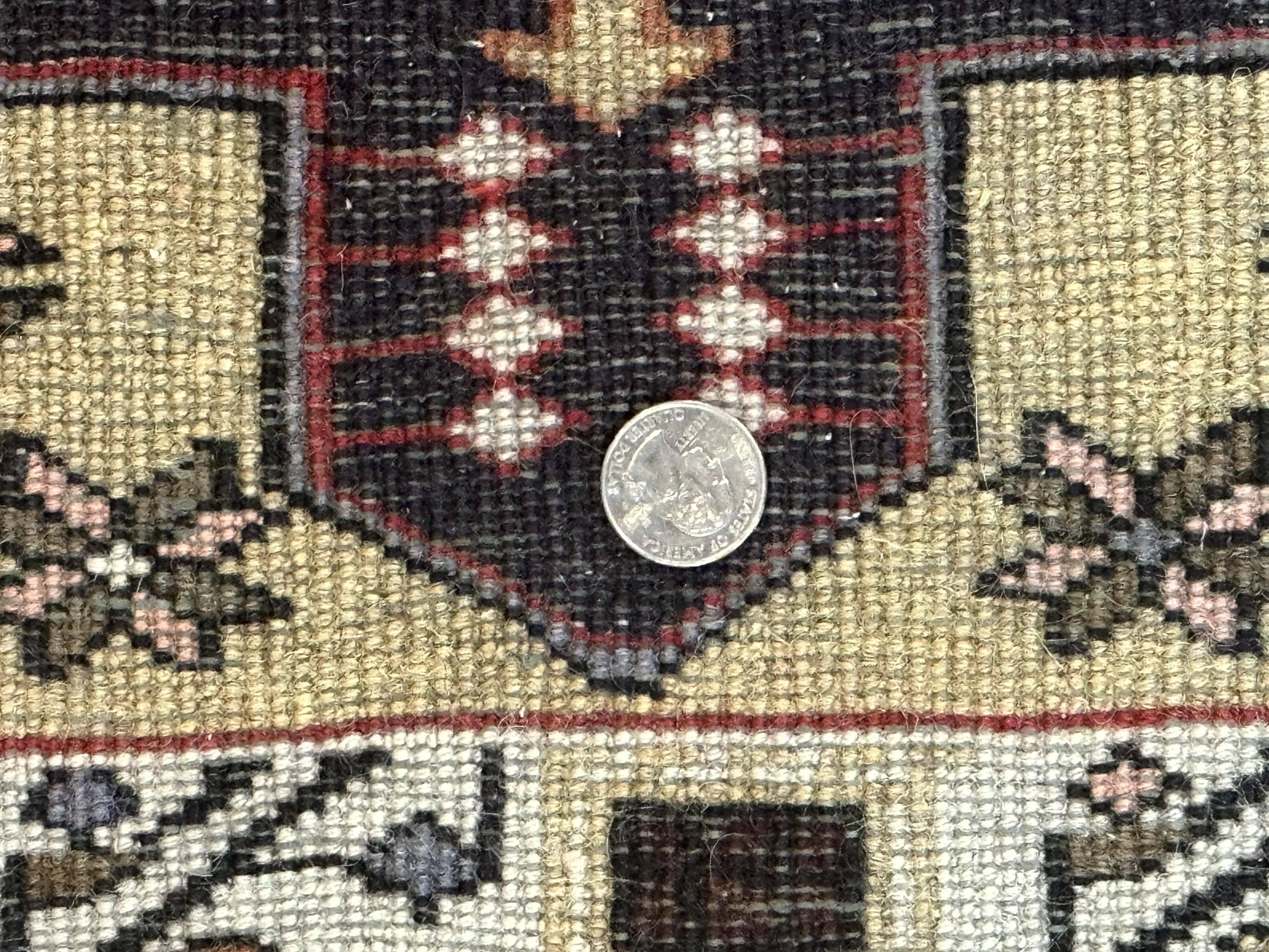 Persian Tribal Runner Rug 2.4 x 9.4, Geometric Medallions, Sarab Runner