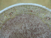 6' X 6' Round Handmade Fine Chinese Floral Oriental Silk Wool Rug Carpet Nice