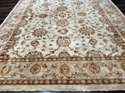 Pakistani Peshawar Rug 8x10, Pak Persian Traditional Oriental Carpet, Handmade, Wool, Allover Pattern