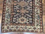 Antique Persian Tribal Runner Rug 4.6 x 9.8, Kurdish Runner, Rug for Hallway or Kitchen, 1920s Carpet, Wool Handmade Rug