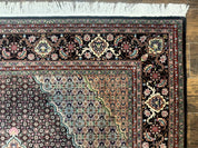 Sino Persian Rug 6x9, Herati Very Fine 400 KPSI, Black