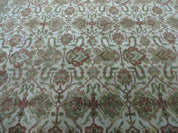 8' 5" X 12' Handmade India Agra Floral Oriental Wool Rug Tea Washed Carpet Nice