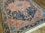 4.5' X 6.5' Handmade Antique Fine Indian Wool Rug Carpet Red