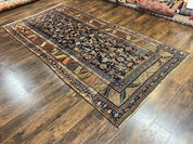Caucasian Kalegy Rug 6x11, Wide Runner, Wool Hand Knotted Carpet, Navy Blue Tribal Rug, 1920s Antique Rug, 6 x 11 Oriental Carpet