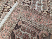 Antique Caucasian Rug 5' 5" x 10' 9", Shirvan Carpet, Wide Oriental Corridor Runner, Quality Handmade Hand-Knotted Wool Rug, Pale Pink Black