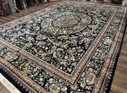 Pak Persian Rug 10x14, Elegant Floral Carpet, Fine 225 KPSI