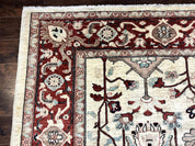Peshawar Rug 10x14, Beige and Rust Red, Large Pak Persian Rug, Pakistani Rug