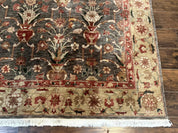 Pak Persian Mahal Rug 6x9, Floral Handmade Wool Traditional Oriental Carpet