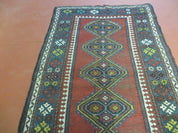 3' X 6' Antique 1920s Handmade Caucasian Karabagh Ganjeh Talesh Wool Rug Nice