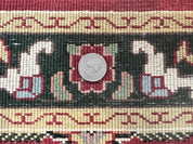 Indo Persian Runner Rug 2.6 x 10, Floral Hand Knotted Wool Hallway Rug, Red