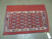 45" X 32" Antique Handmade Bokhara Turkoman Yomud Chuval Wool Rug Soumak NICE