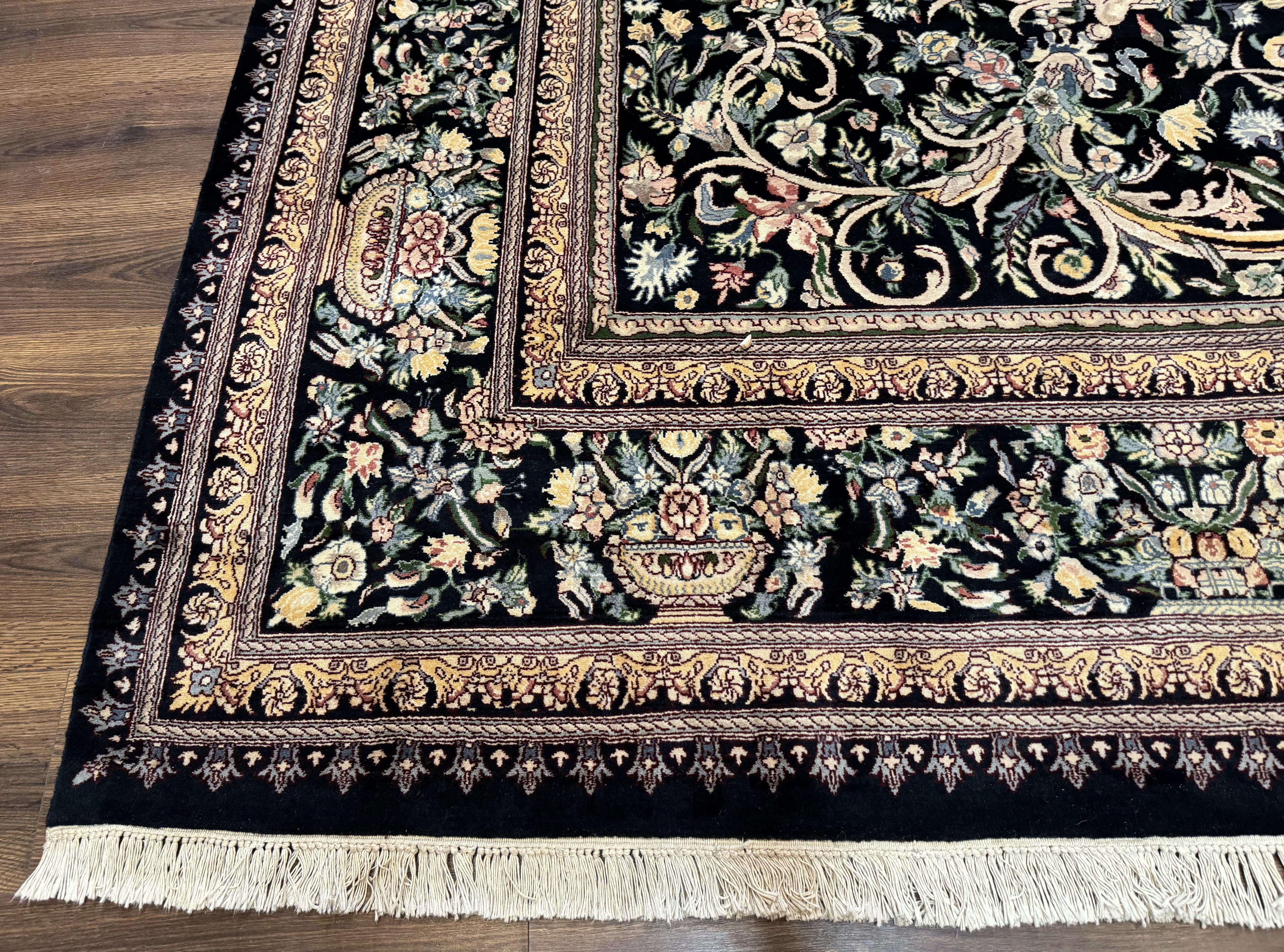 Pak Persian Rug 10x14, Elegant Floral Carpet, Fine 225 KPSI