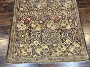 Antique Persian Malayer Runner Rug 3x16, Repeated Boteh Paisley Design, Rare Rug, 1920s Antique Oriental Carpet, Wool Handmade Hand Knotted 3 x 16 ft Rug