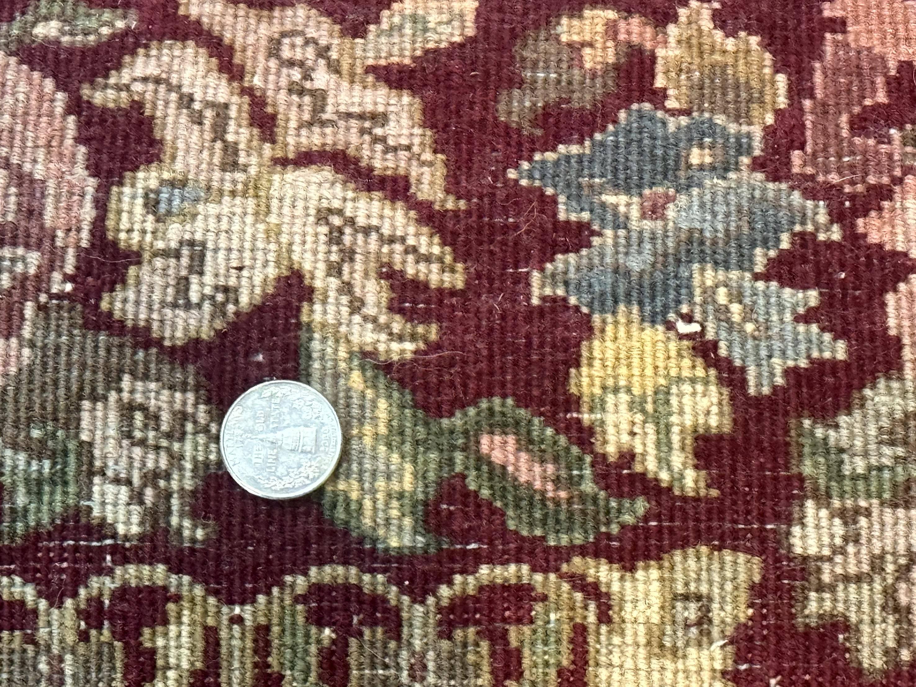 Indo Persian Kerman Rug 4x6, Burgundy, Floral