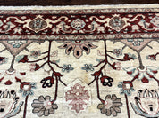 Peshawar Rug 10x14, Beige and Rust Red, Large Pak Persian Rug, Pakistani Rug