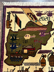 Small Afghan War Rug, Collectible, Wool