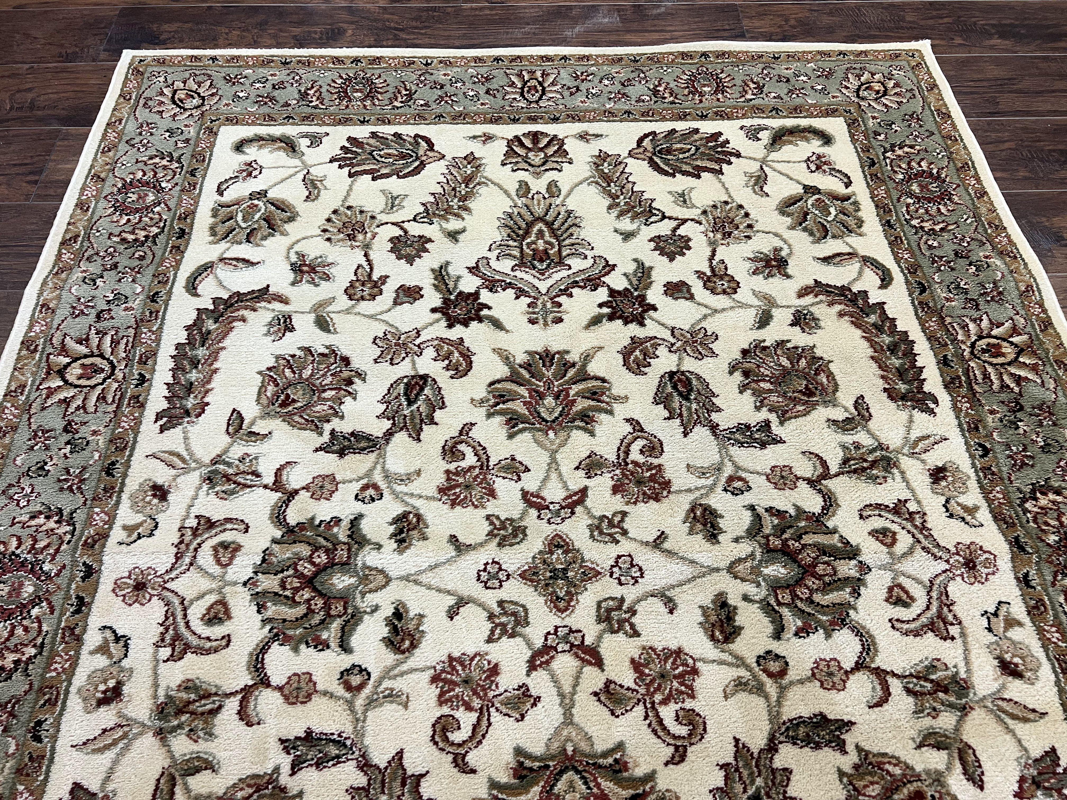 Floral Oriental Rug 5x7, Turkish Power Loomed Carpet, Traditional Design