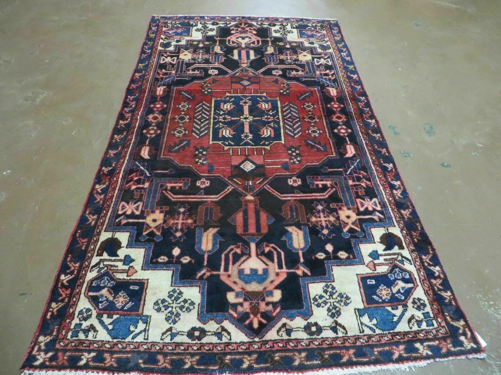 4' X 7' Antique 1920 Handmade Turkish Anatolian Wool Rug Veg Dye Nice
