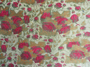 5' X 6' Antique Handmade India Floral Oriental Wool Rug Roses Flowers Traditional Contemporary Design