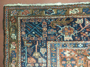 Persian Karajeh Rug 5x6, Antique Geometric Medallion Carpet