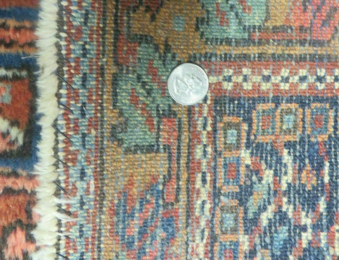 Persian Karajeh Rug 5x6, Antique Geometric Medallion Carpet