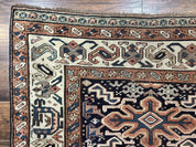 Antique Persian Tribal Runner Rug 4.6 x 9.8, Kurdish Runner, Rug for Hallway or Kitchen, 1920s Carpet, Wool Handmade Rug