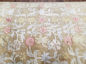 Modern Tibetan Rug 6x9, Wool and Silk Tibetan Rug, Handmade Tibetan Rug, Silk Flowers, Contemporary Rug, Soft Rug, Tibetan Area Rug, Tan