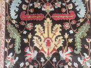 Peshawar Rug, 6x9 Rug, Hand Knotted Wool Area Rug, Black and Silver Rug, Unique Oriental Carpet, Handmade, Medium Sized Rug, Persian Rug