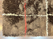 Shag Rug 6x8, Brown, Panel Design