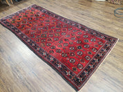 4 x 8 Handmade Baluch Afghan Turkoman Tribal Wool Rug Organic Dyes 8x4 Carpet
