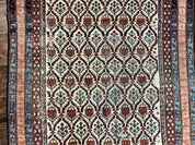 Antique Caucasian Rug 4x6, Hand Knotted Wool Carpet, Shirvan Rug