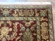 Indo Persian Mahal Rug 4x6, Floral Allover Pattern, Maroon