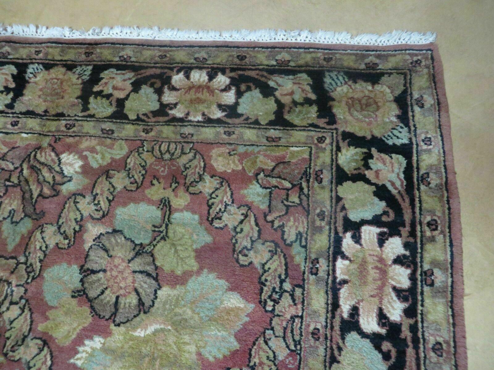 6' X 9' Handmade India Floral Oriental Wool Rug Carpet