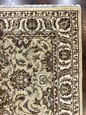 Indo Mahal Rug 6x9, Indian Carpet 6 x 9 ft, Light Green and Ivory, Floral Allover, Wool Oriental Carpet, Traditional Rug, Handmade