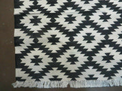 4' X 6' Hand Woven Wool Rug Contemporary Kilim Dhurrie Modern Oriental Area Rug