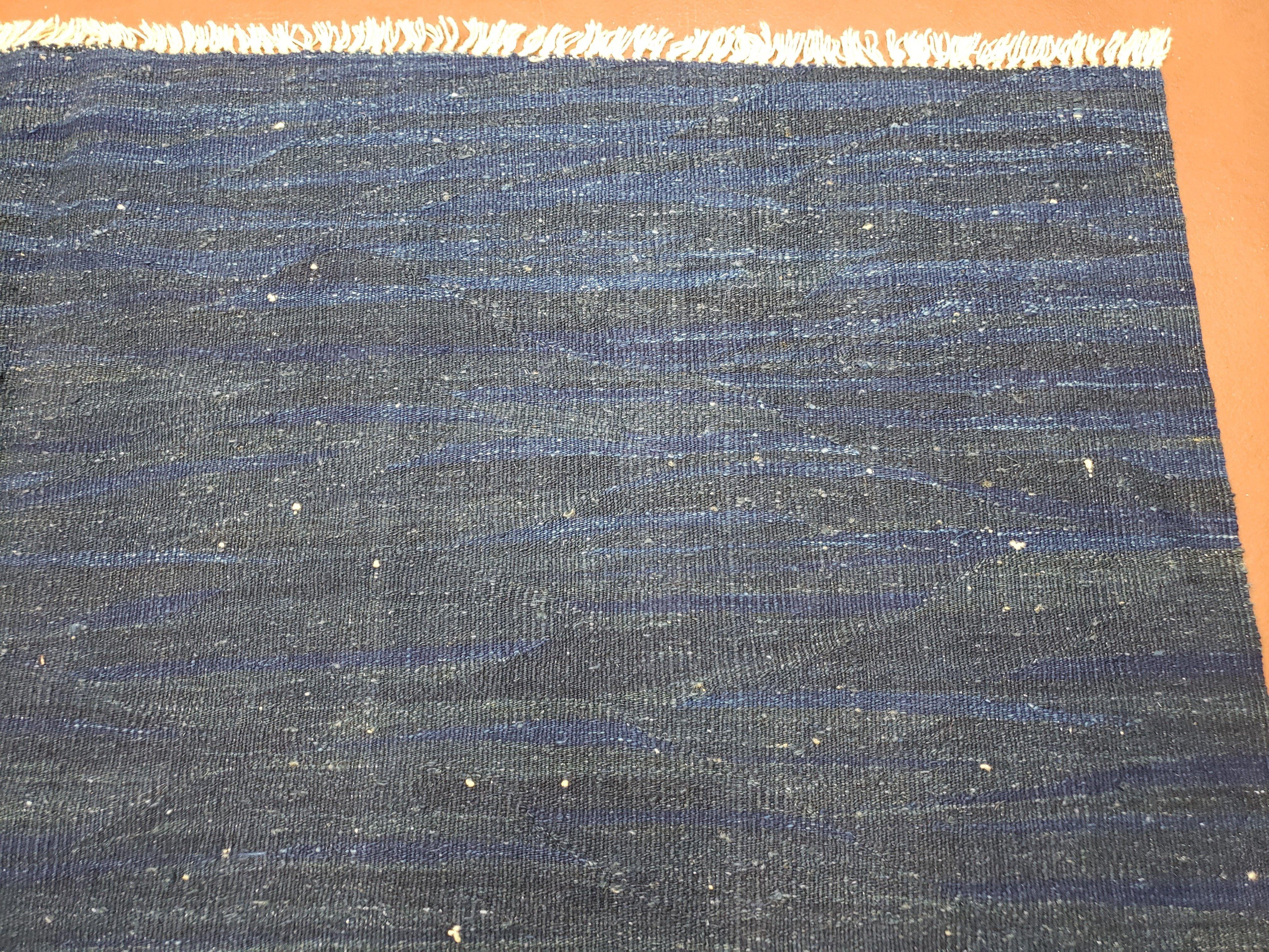 Large Turkish Kilim Rug, 6x9 - 7x10 Rug, Flatweave Carpets, Blue Rug, Abstract Rug, Playroom Rug, Rug for Nursery Room, Boho Rug, Wool