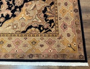 Handmade Wool Rug 8x10, Black & Dark Beige, Nourison, Traditional Rug