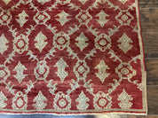 Modern Turkish Oushak Rug 5x8, Brick Red