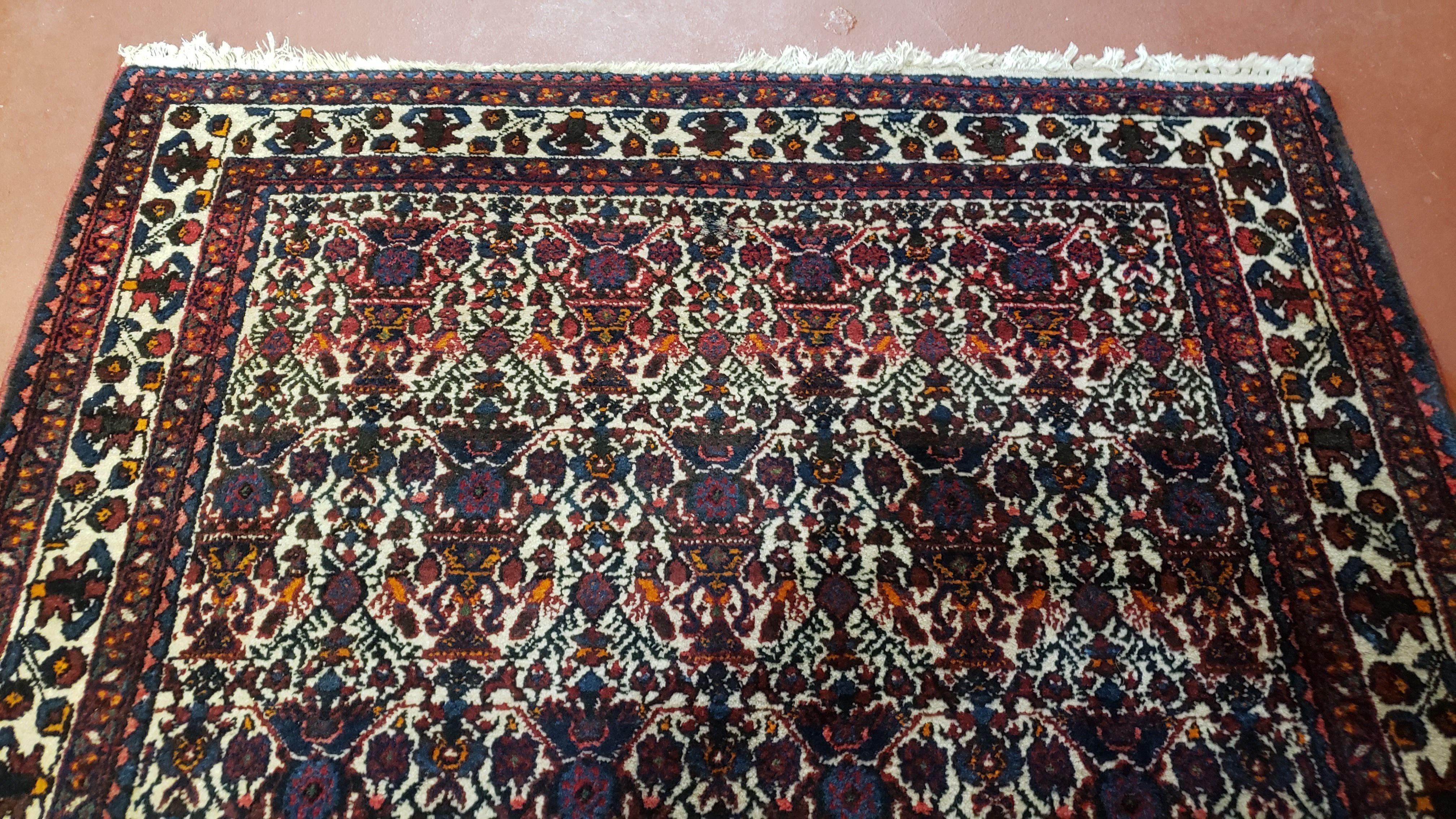 Persian Afshar Rug 3.6 x 5, Zili Sultan Pattern, Wool