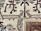 Peshawar Rug 10x14, Beige and Rust Red, Large Pak Persian Rug, Pakistani Rug