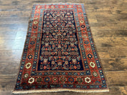 Antique Persian Tribal Rug 4x6, Kurdish Rug