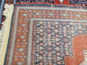 4x6 Western Kurdistan Kurdish Carpet Senneh Wool Area Rug Veg Dyes Red Blue Nice