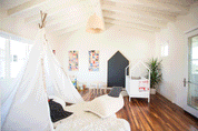 Custom 12' White Linen TeePee